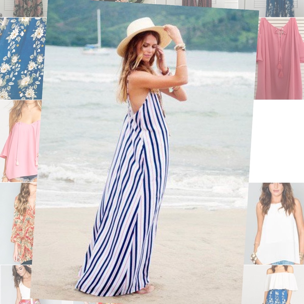 SMYM red whit and blue stripped dress small